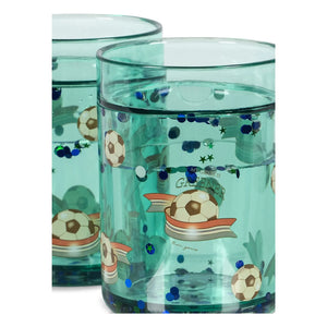 Konges Sløjd - Vasos con purpurina Kick It - Juego de 2 | Azul