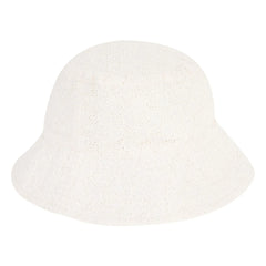 Petit Bateau - Sombrero de popelina de algodón orgánico con bordado inglés | Blanco