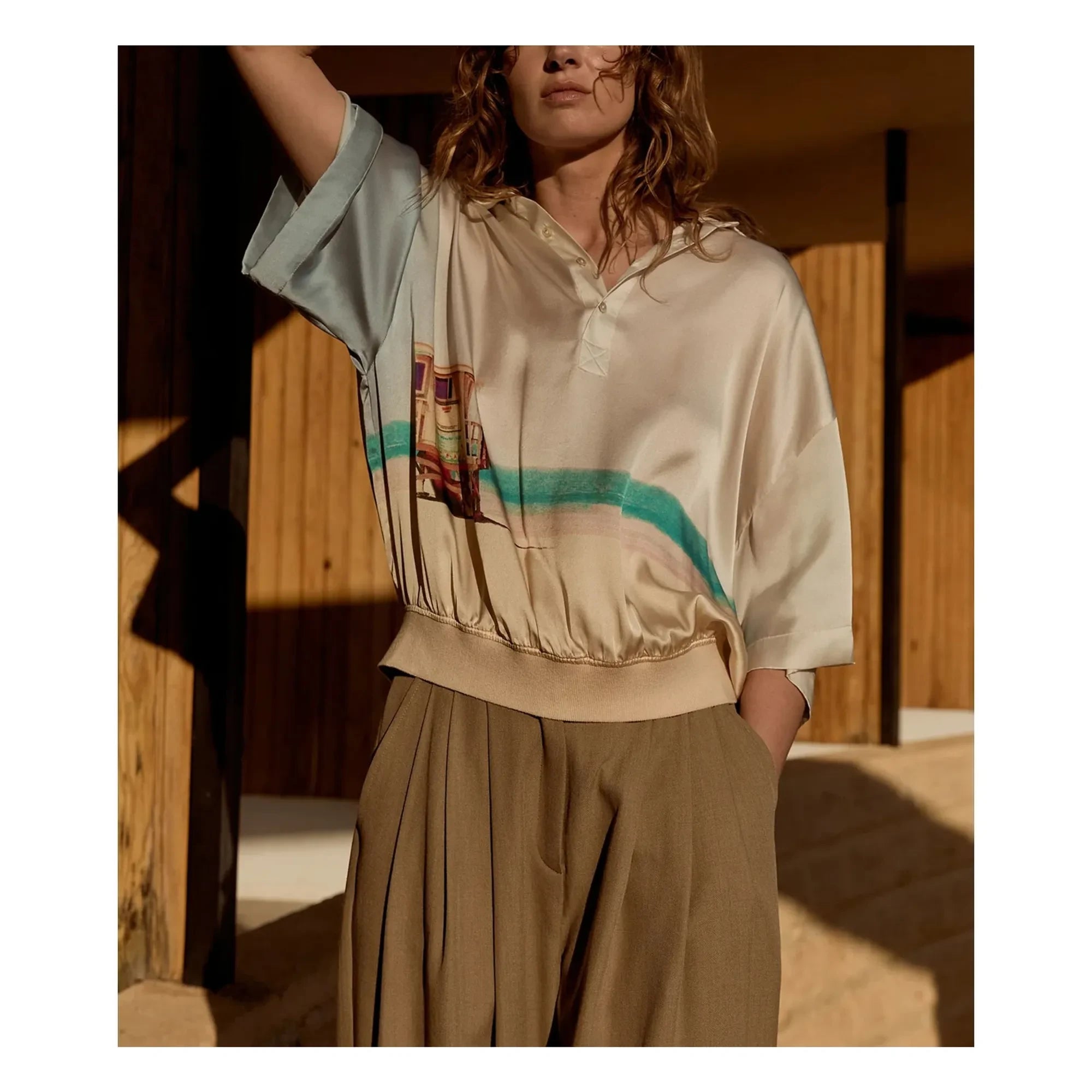 Mes Demoiselles - Blusa de seda Malden | Azul