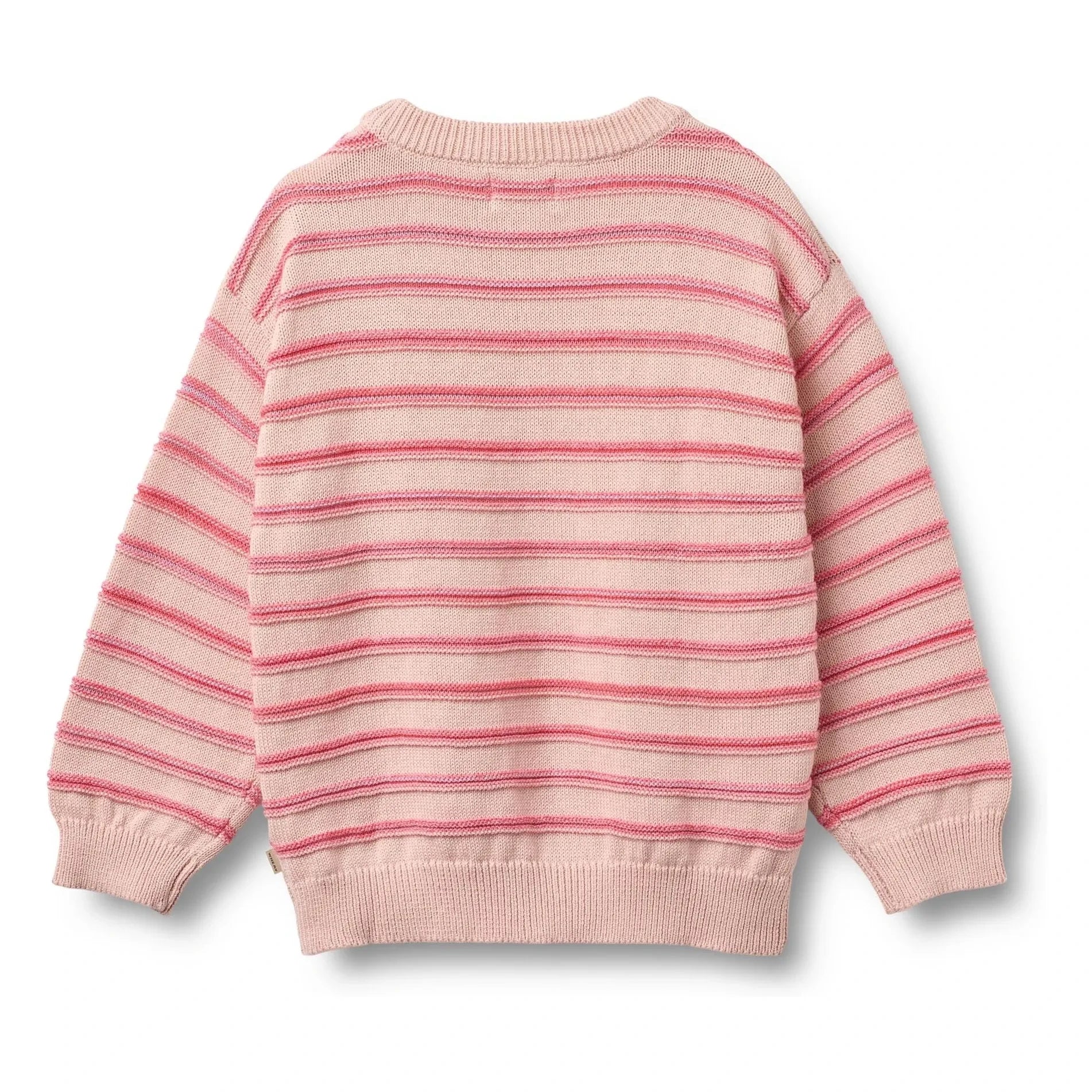 Wheat - Harlow Jersey de Jacquard de Algodón Orgánico a Rayas | Rosa Claro
