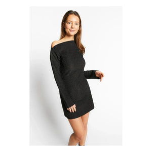 Indee - Vestido Cruzado Asimétrico | Negro