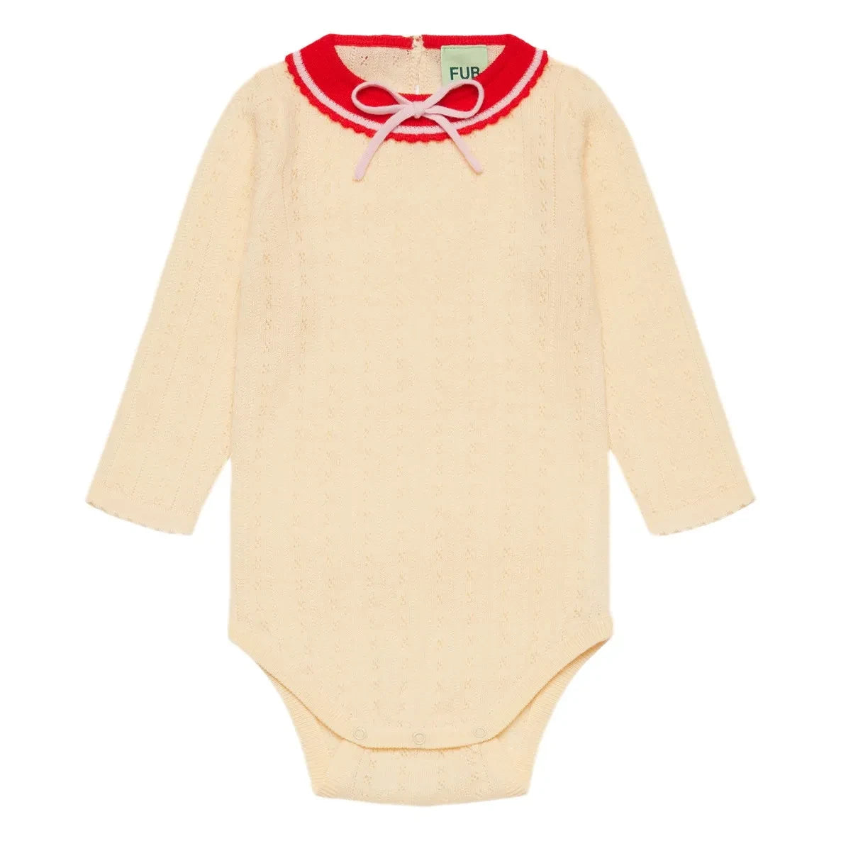 FUB - Merino Yün Fiyonklu Body | Krem