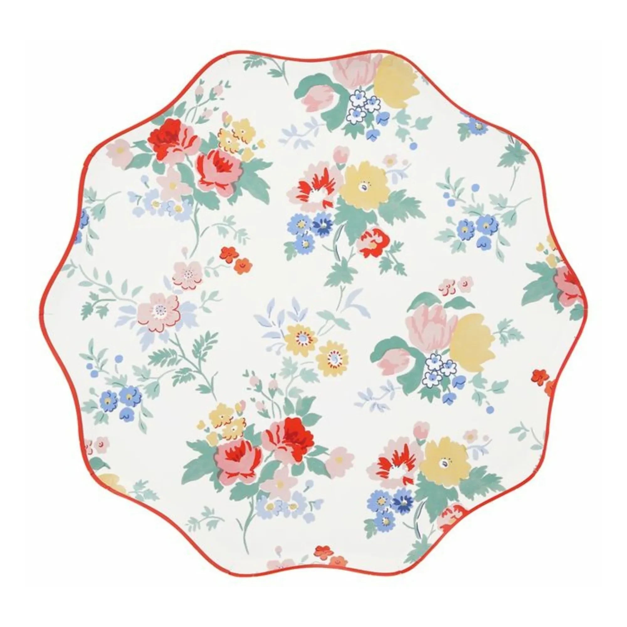 Meri Meri - Platos de papel con diseño floral vintage - Paquete de 8