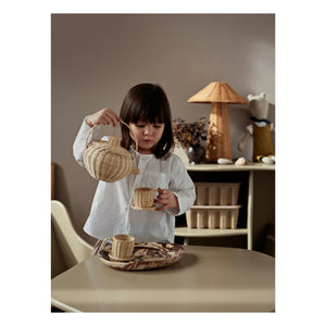 Ferm Living Kids - Juego de té de ratán | Natural