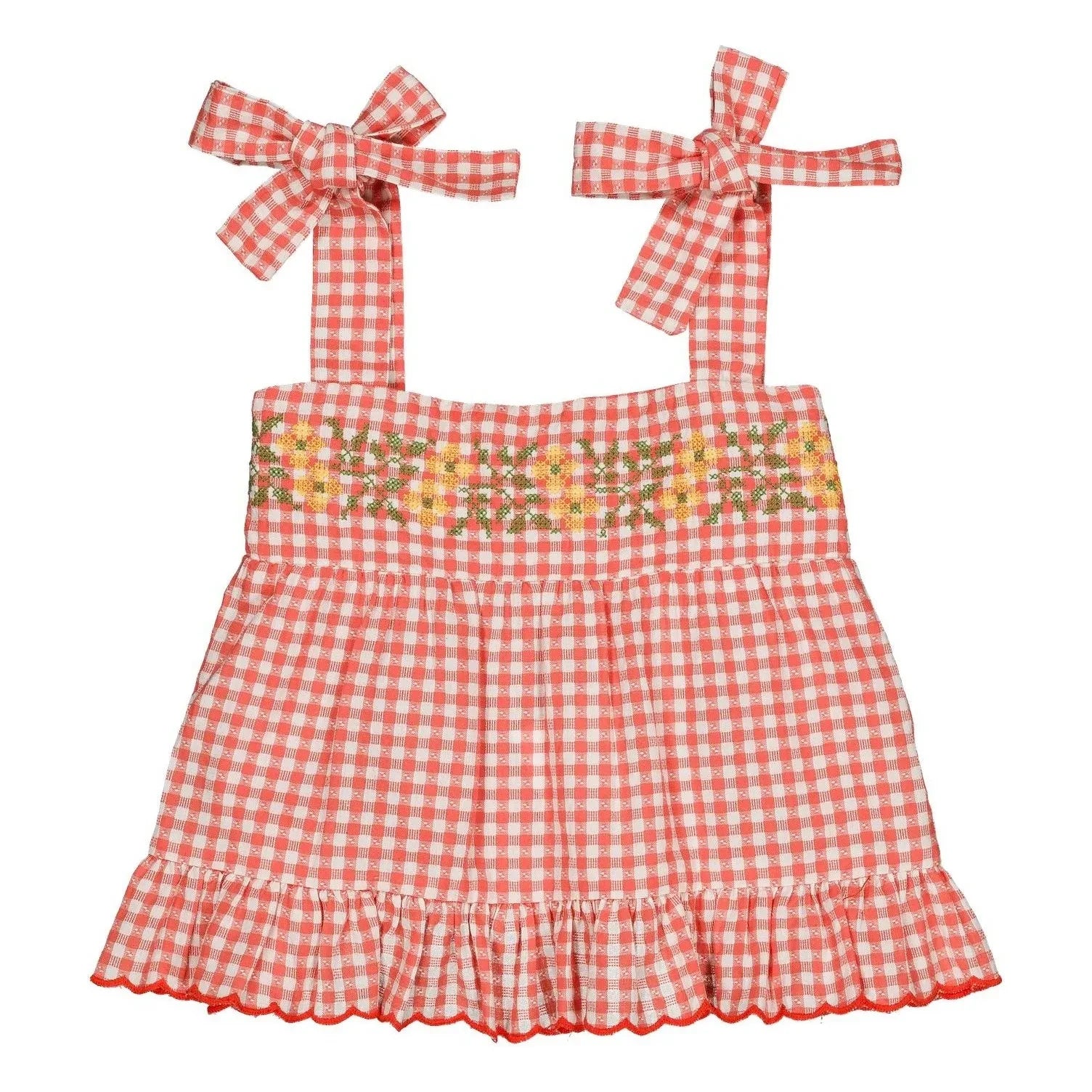 Hola Simone - Top Lucie Vichy | Rojo