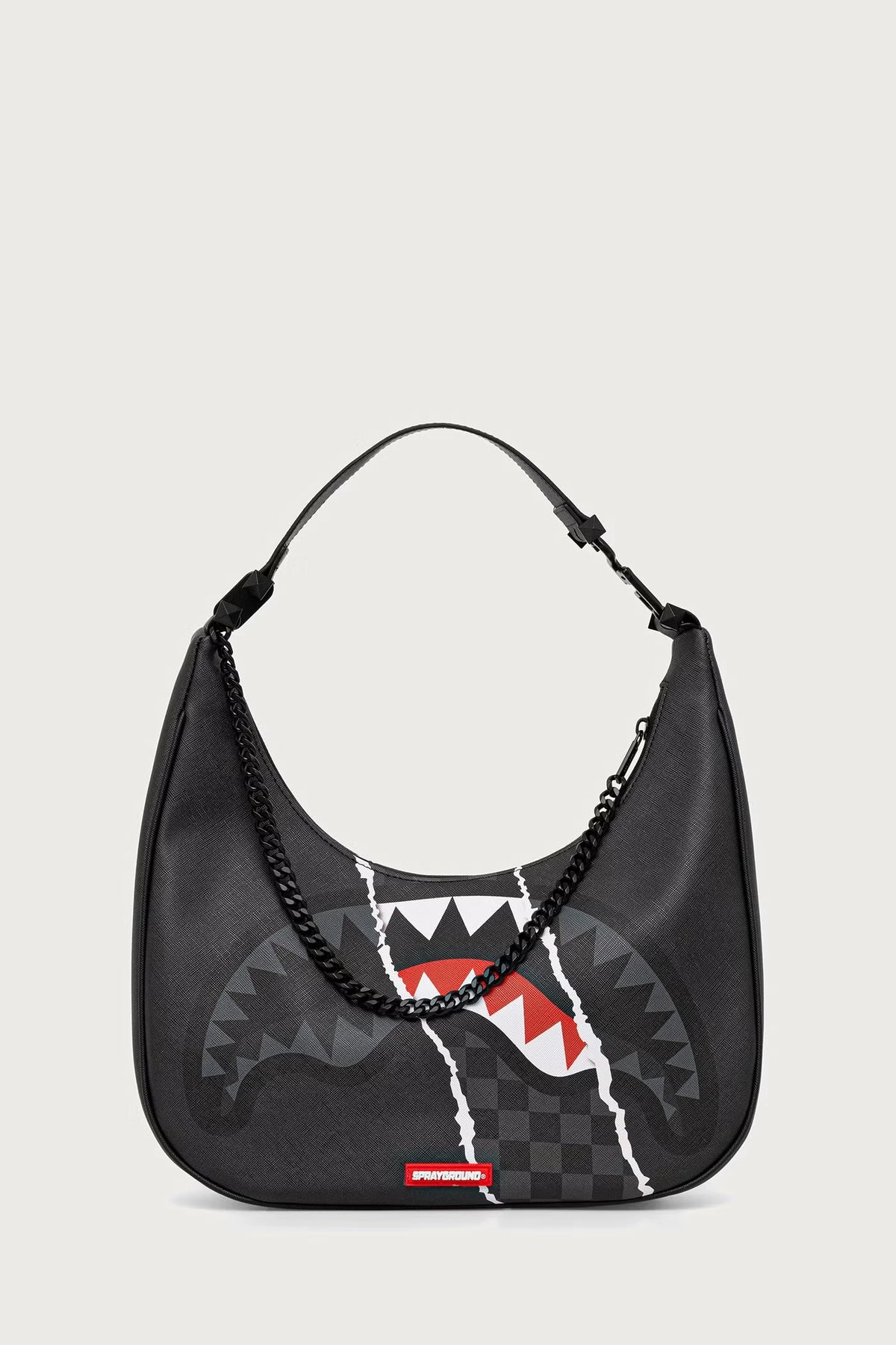 Sprayground - Bolsa de hombro de mujer de cuero sintético gris 910B9353NSZ
