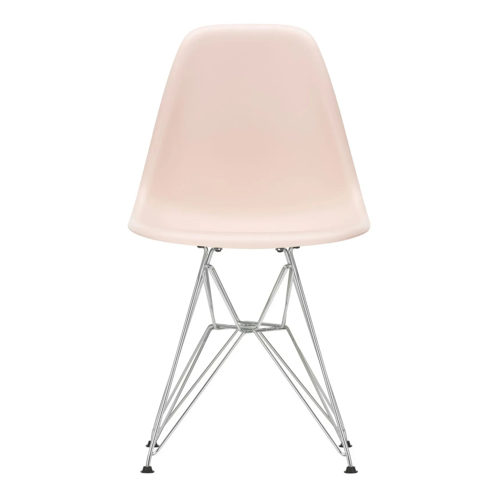 Vitra - DSR Silla de plástico - estructura cromada - Charles & Ray Eames | Rosa suave