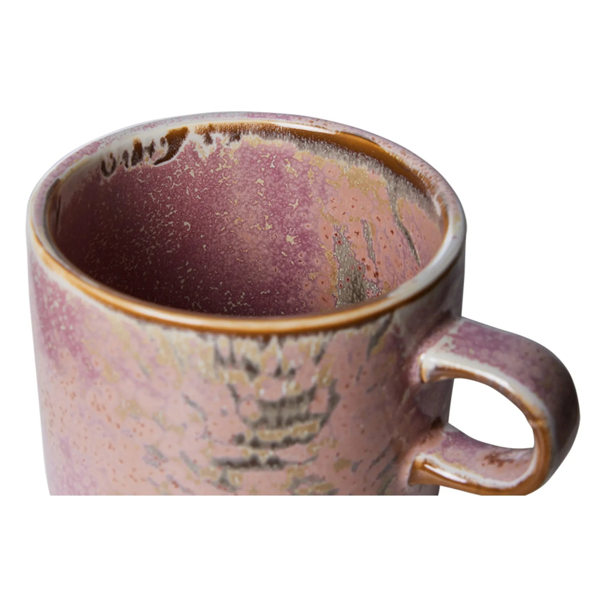 HKliving - Taza y plato de porcelana Chef Ceramics | Rosa empolvado