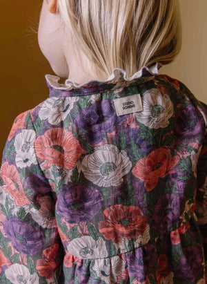 Studio Bohème - Vestido de flores Vermont, algodón orgánico | Morado