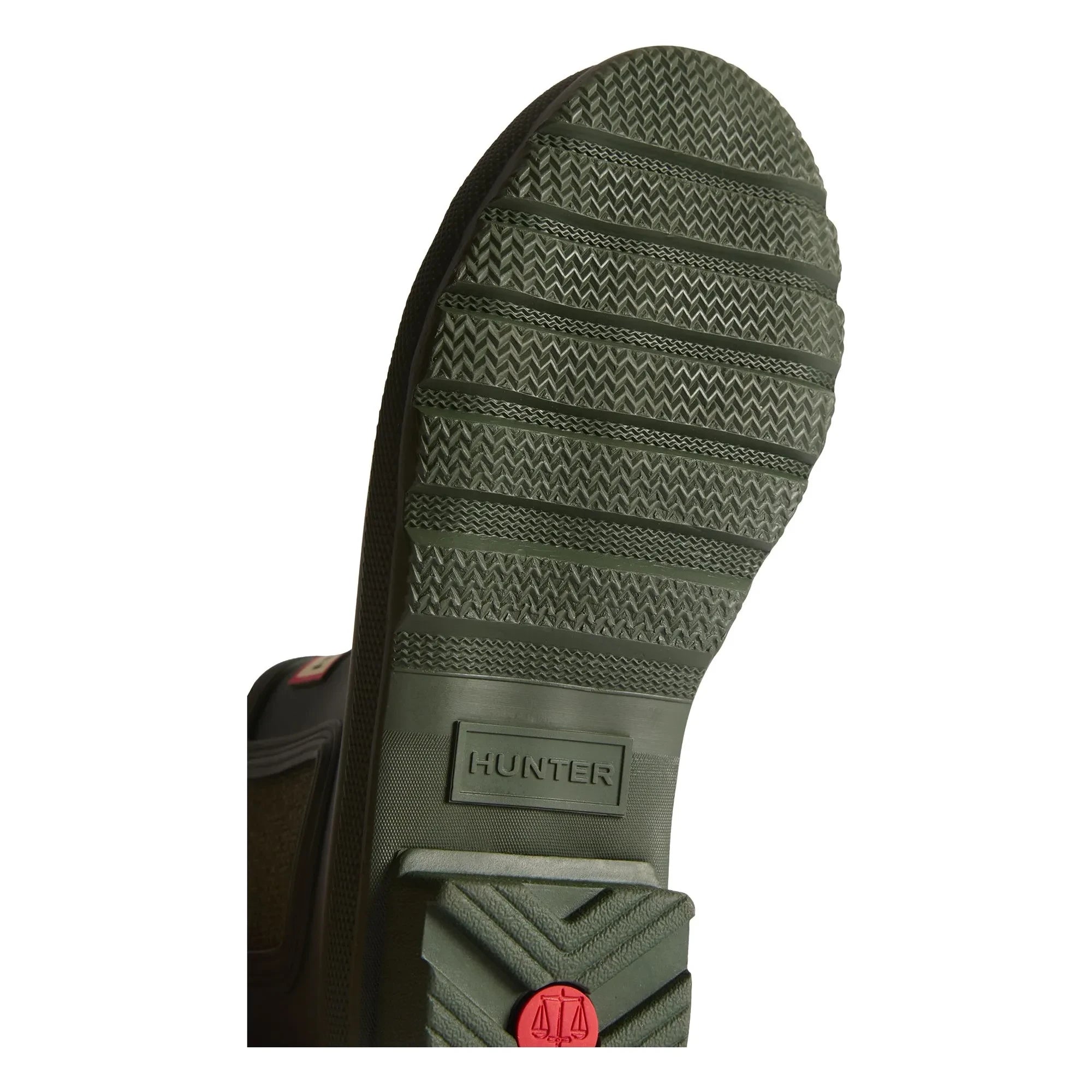 Hunter - Botines Chelsea Originales de Goma Tartán | Verde oliva