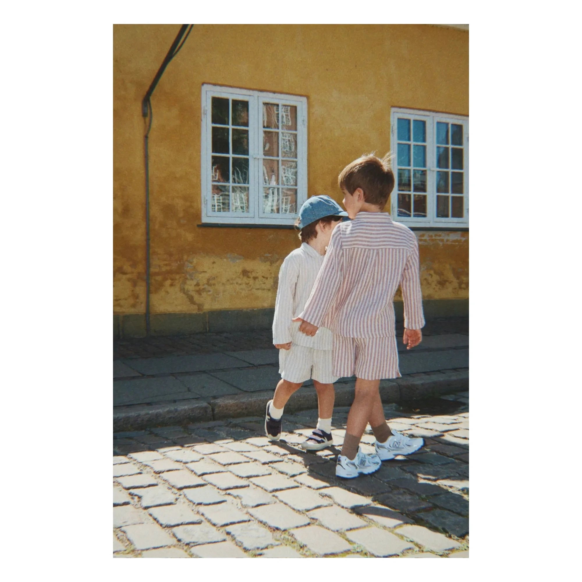 Konges Sløjd - Shorts de algodón orgánico a rayas Ely | Rojo
