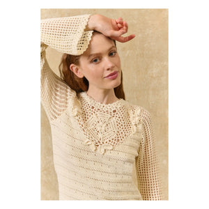 Louise Misha - Vestido de algodón Eleonora | Crema