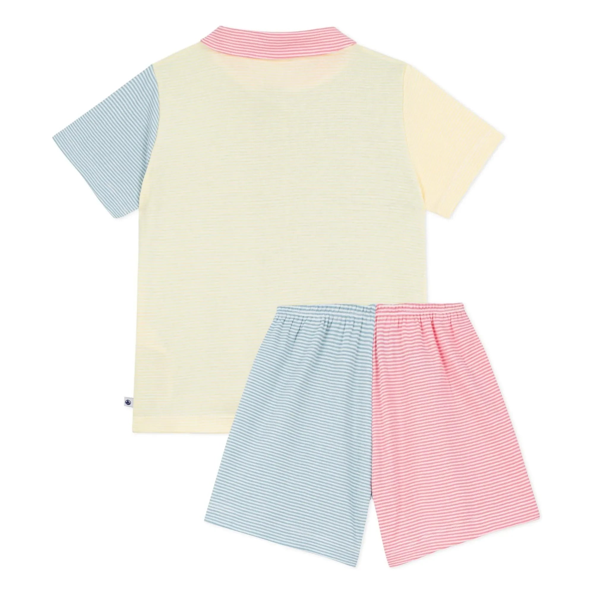 Petit Bateau - Pijama corto color block Millerais | Azul