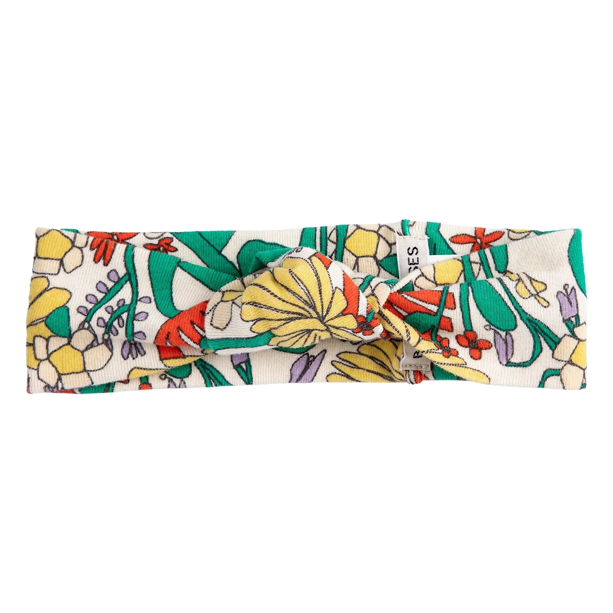 Bobo Choses - Diadema de algodón orgánico con estampado de flores | Blanco