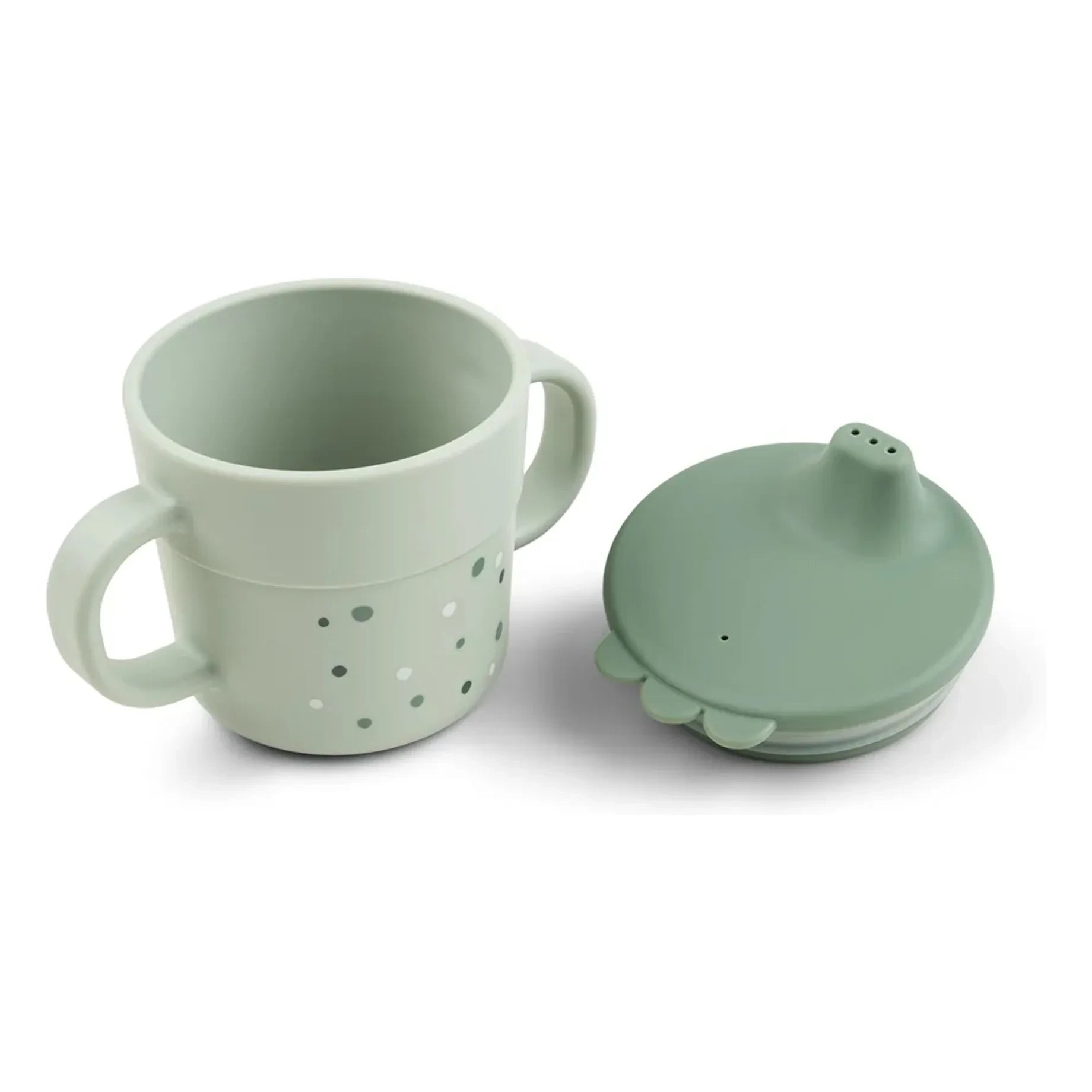Done by deer - Taza de aprendizaje Happy Dots | Verde