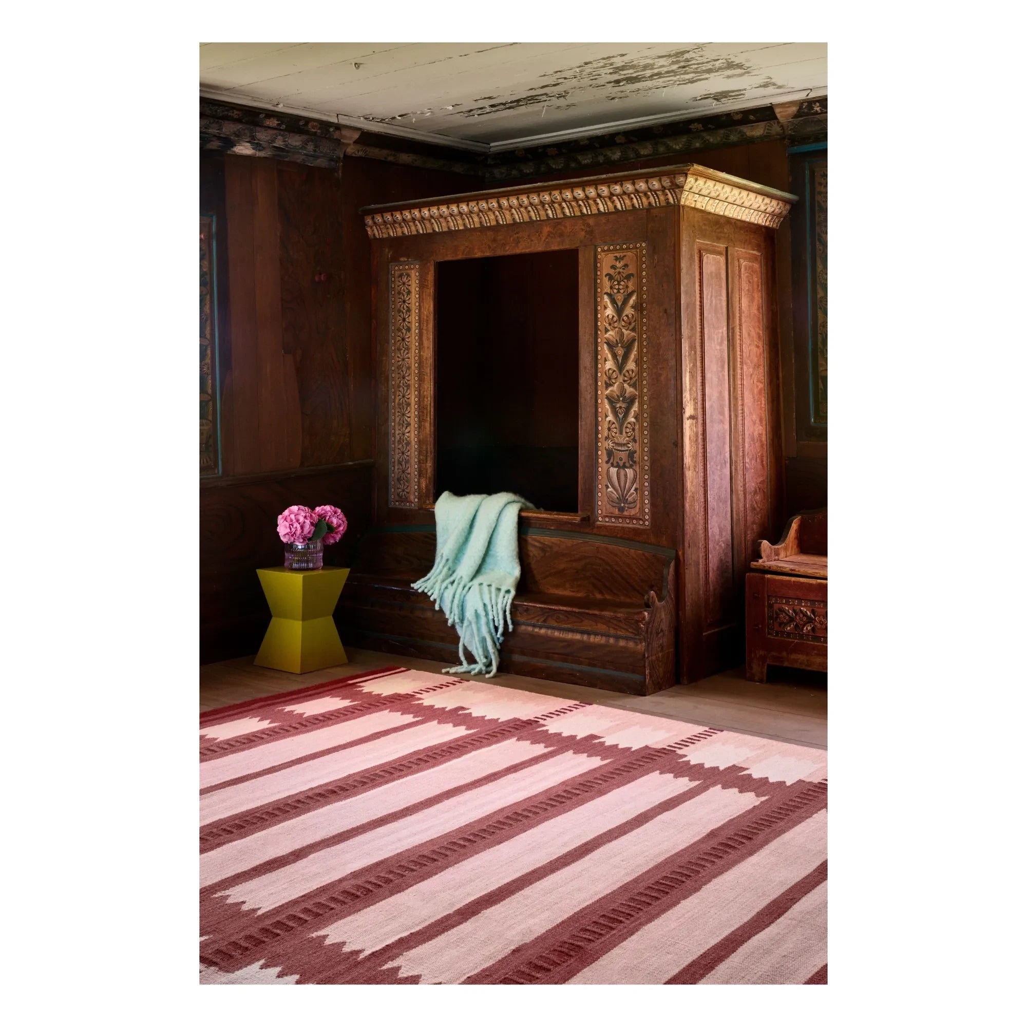 Layered - Alfombra de lana Röllakan Iris | Rojo