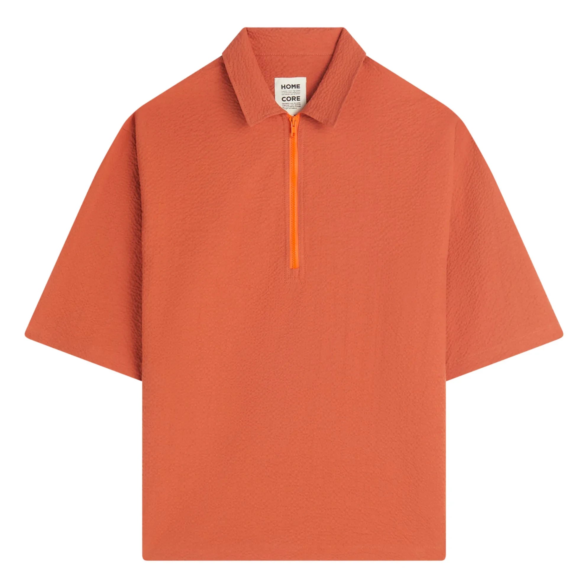 Homecore - Tajima Seer Zip Polo | Rojo ladrillo