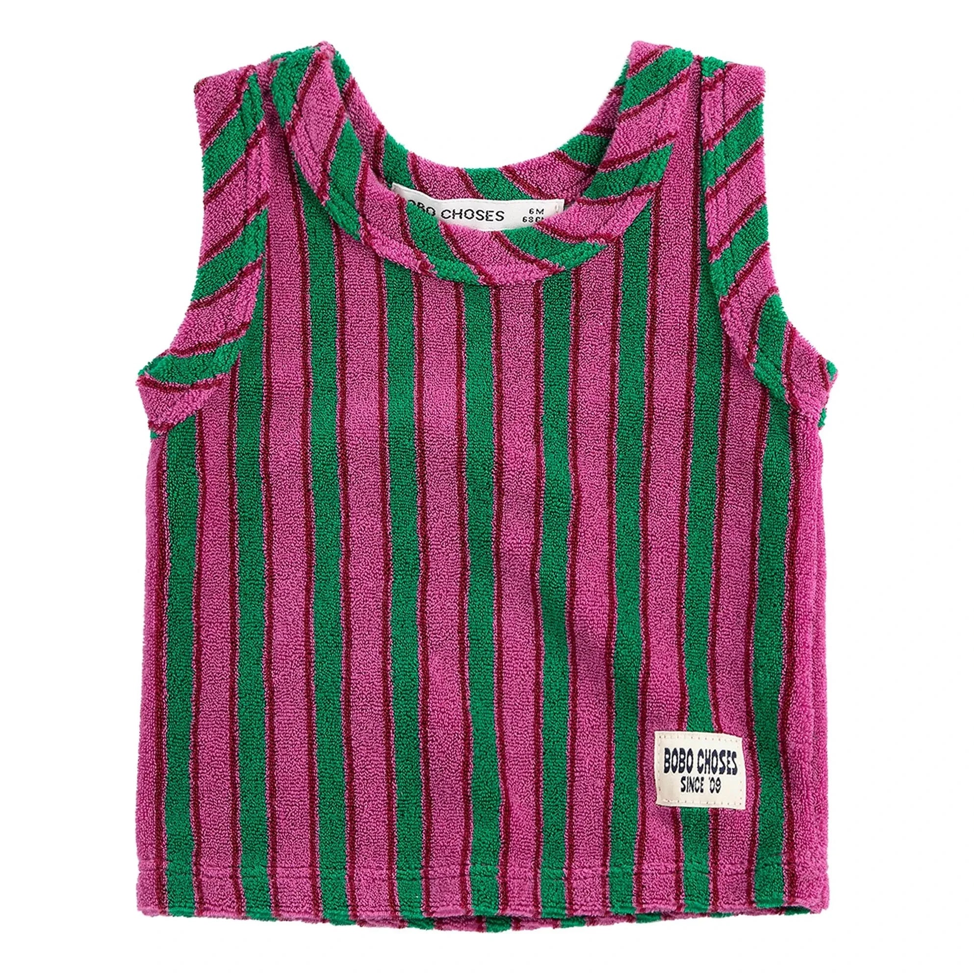 Bobo Choses - Camiseta sin mangas de rayas | Verde