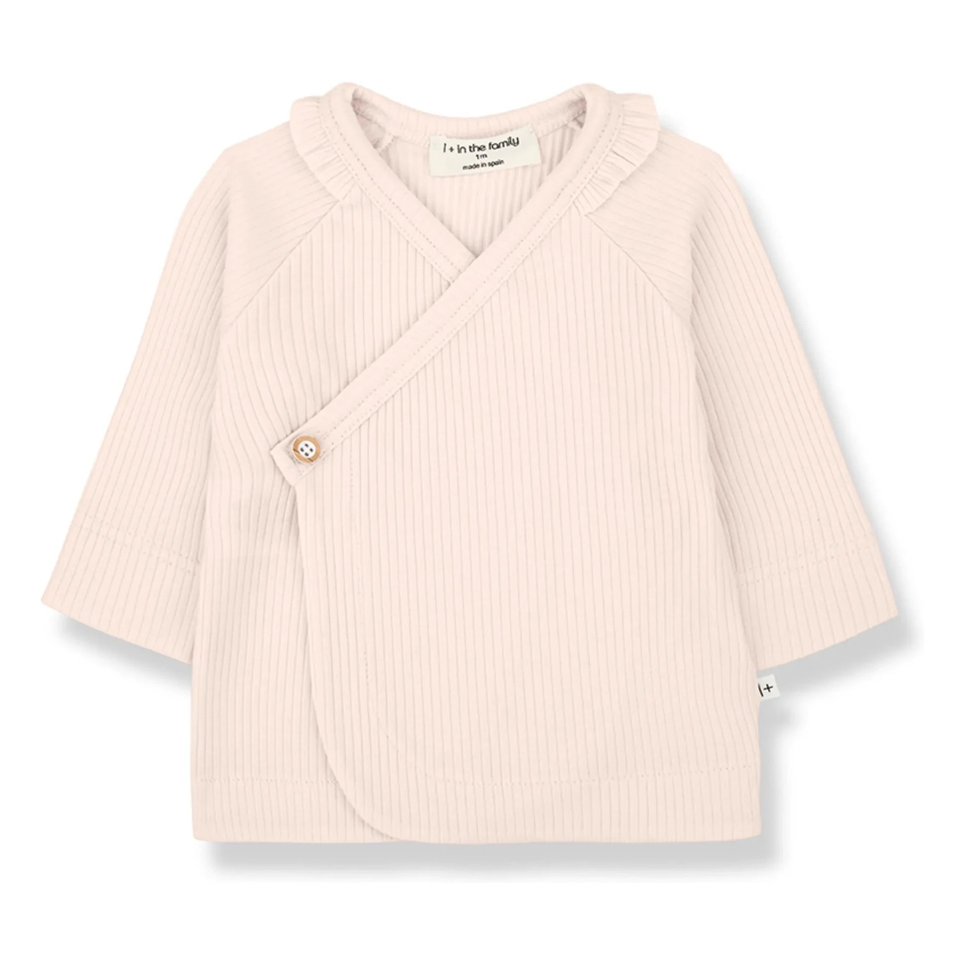 1+ in the family - Camiseta Caterina de canalé | Rosa beis