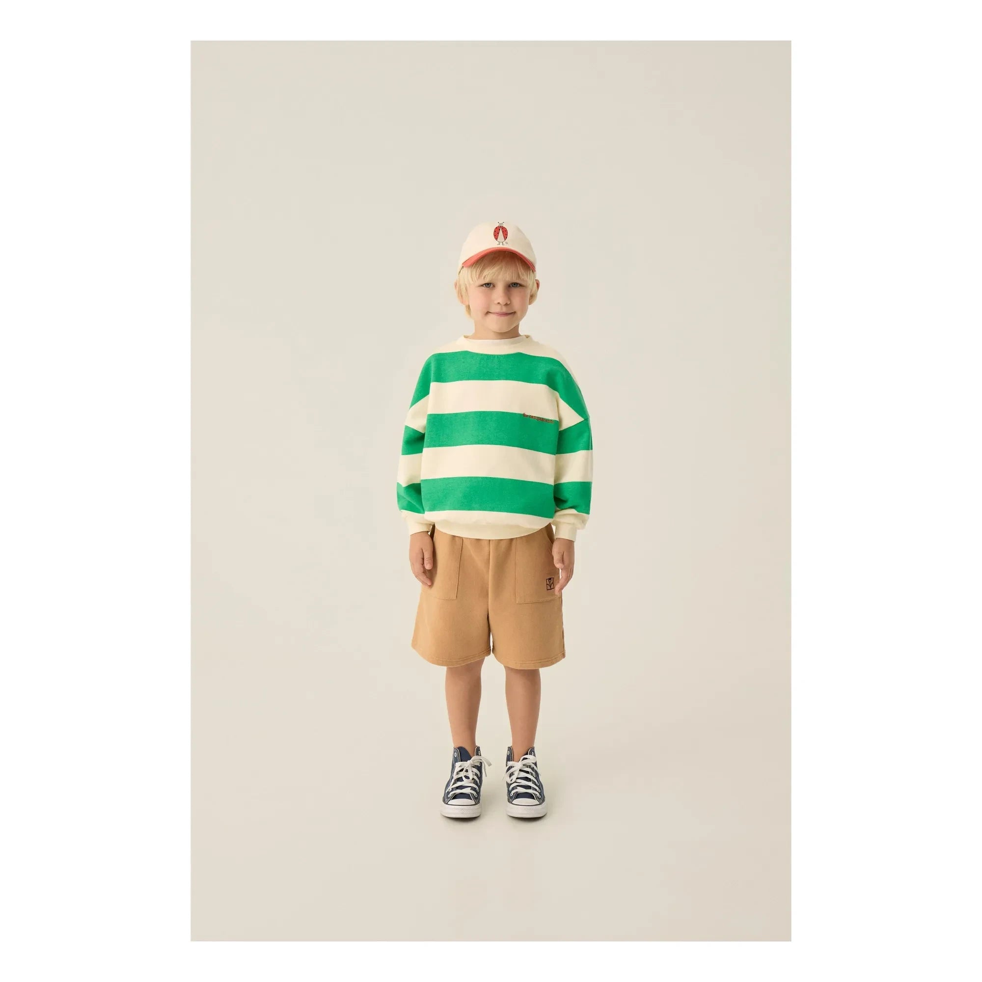 The Campamento - Sudadera de rayas oversize | Verde
