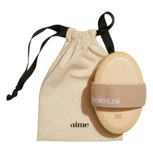 AIME - Cepillo corporal, Brush & Glow | Madera clara
