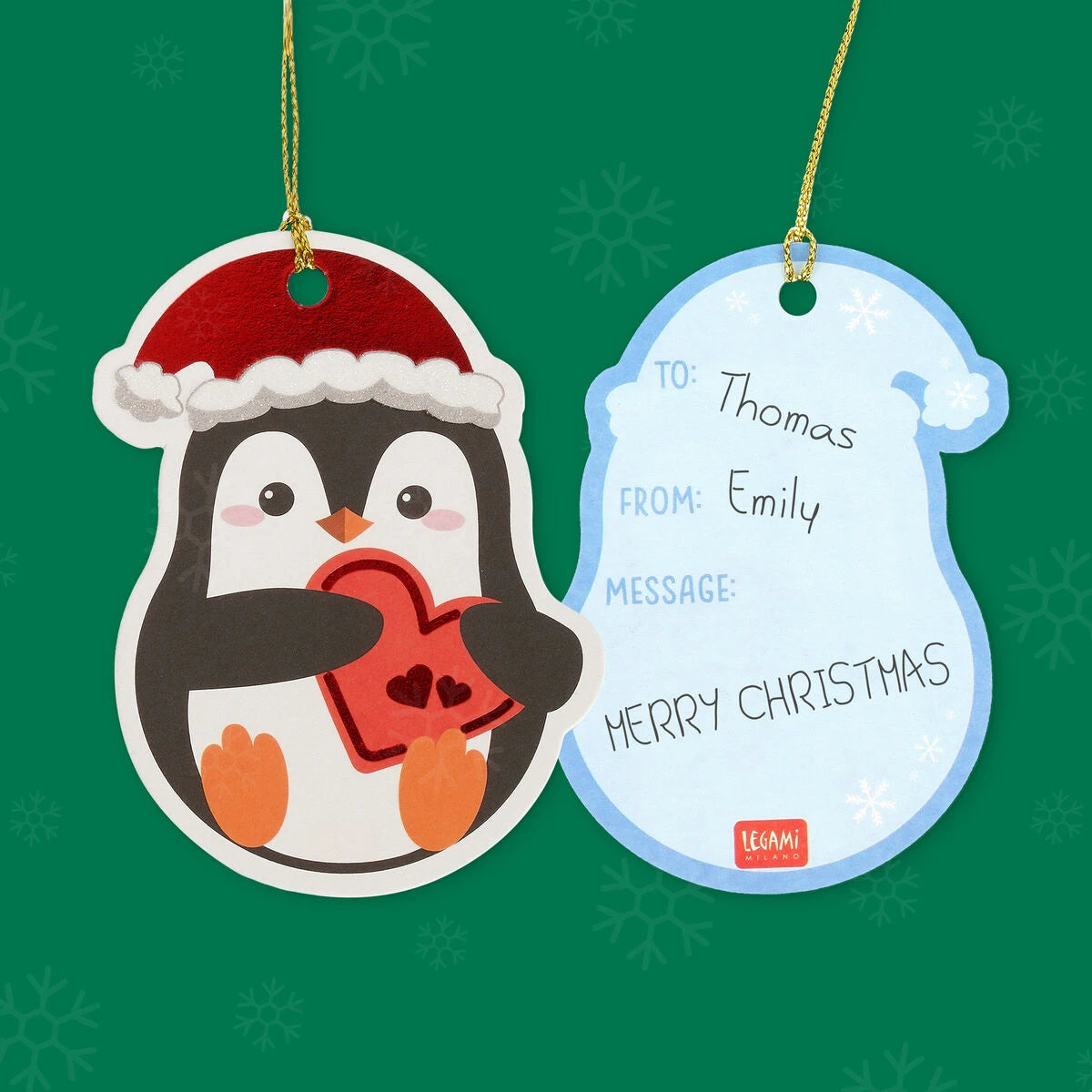 Legami - Set de 10 Etiquetas de Regalo de Navidad