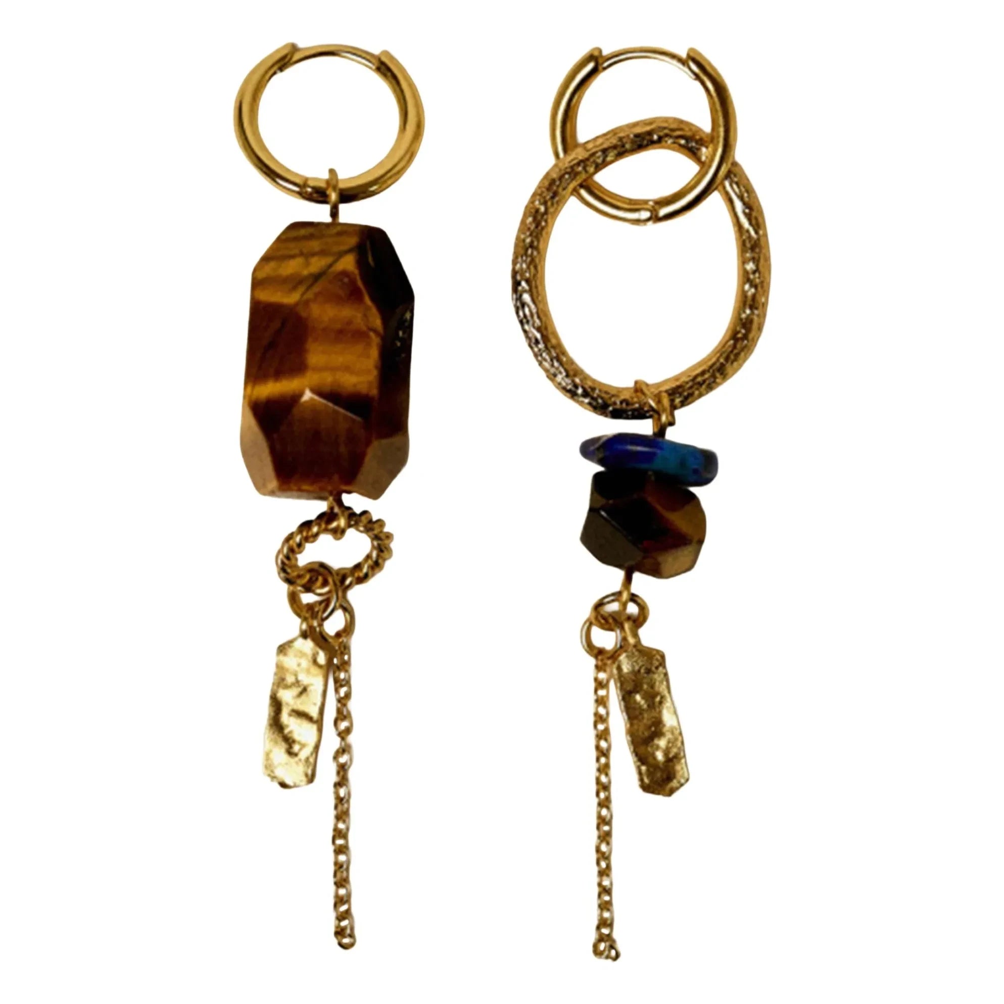 Sessùn - Pendientes Toti de Piedra | Oro