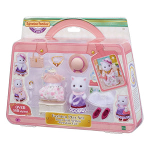 Sylvanian Families - Maleta de moda y hermana mayor Gata Persa