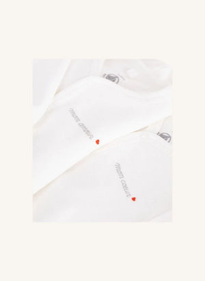 Petit Bateau - Conjunto de Pijamas de Algodón Orgánico de 2 Piezas | Blanco