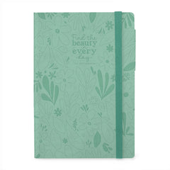 Legami - Cuaderno a rayas con funda suave monocromática - Jardín Botánico - Mi Cuaderno