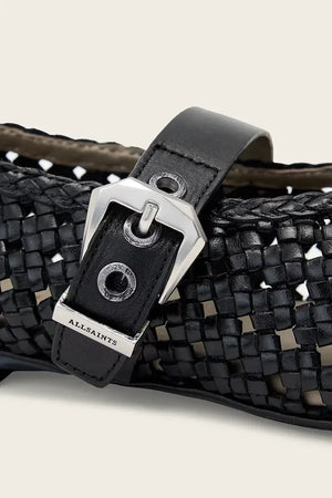 AllSaints Sabine Woven Flat Bailarinas de Cuero