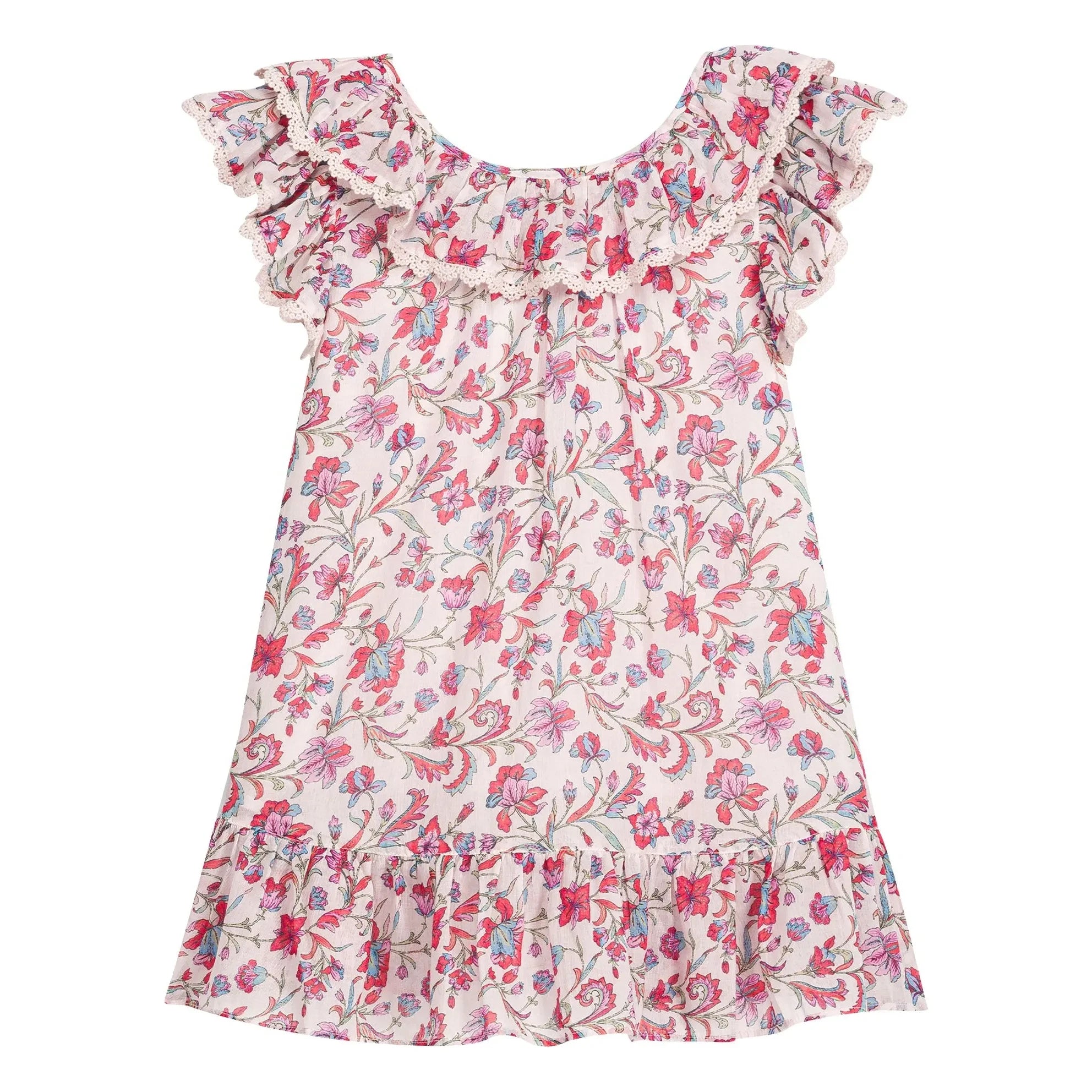 Louise Misha - Vestido de Algodón Orgánico Natiyana Fleurie | Crema
