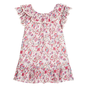 Louise Misha - Vestido de Algodón Orgánico Natiyana Fleurie | Crema