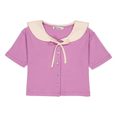 Hola Simone - Blusa de algodón orgánico Matelot | Lavanda