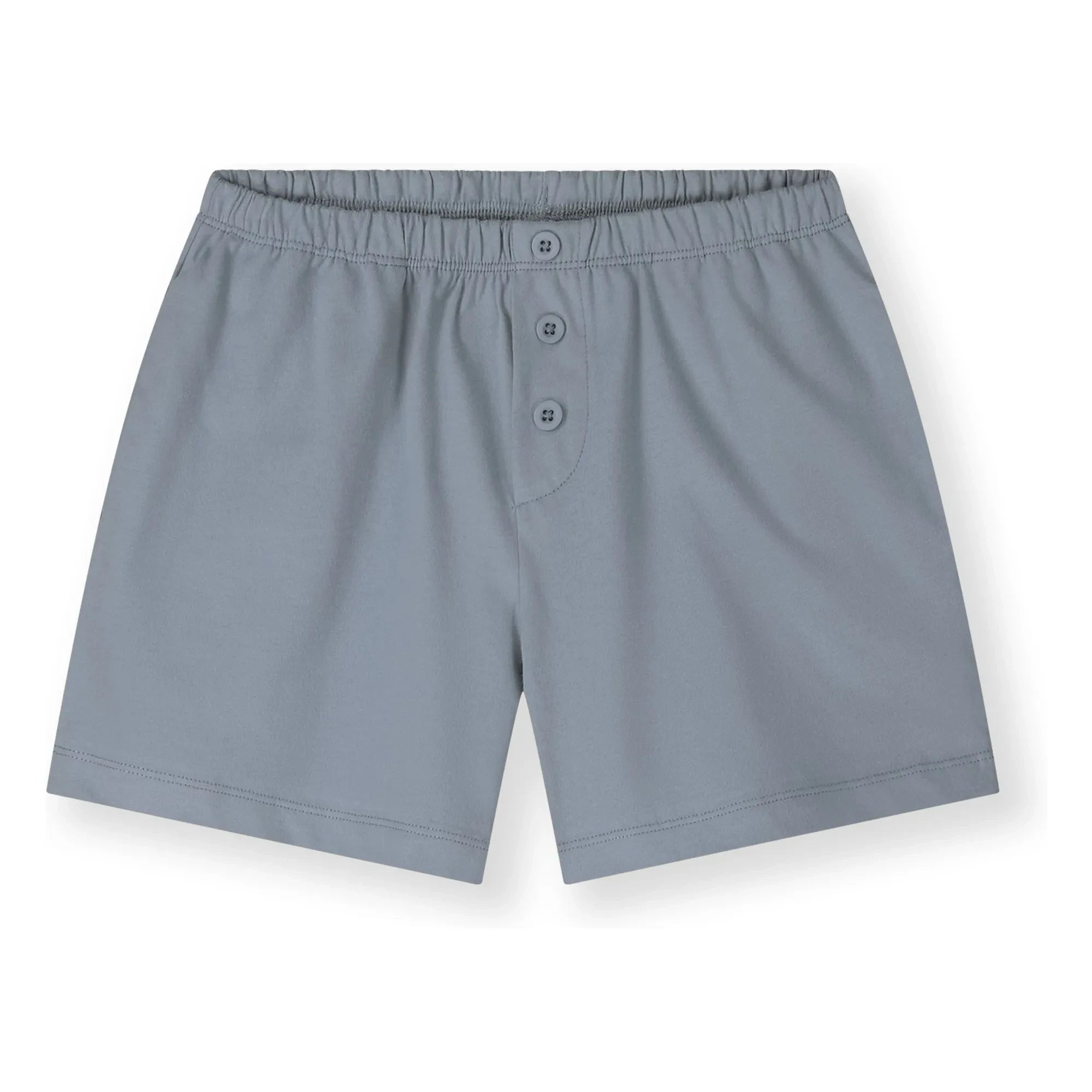 Gray Label - Pantalón corto orgánico con botones de algodón | Azul hielo