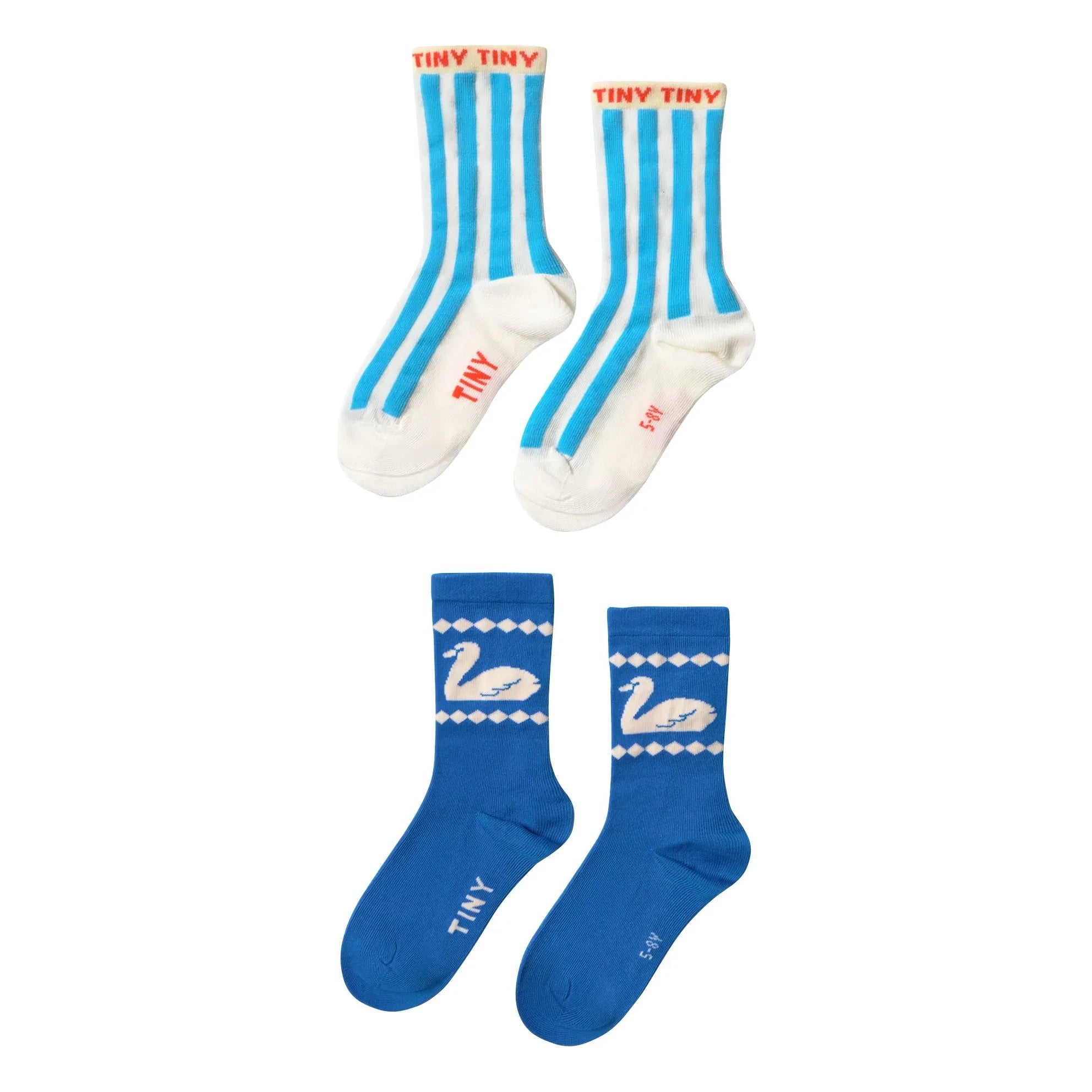 Tinycottons - Set de 2 Pares de Calcetines Cisne | Azul
