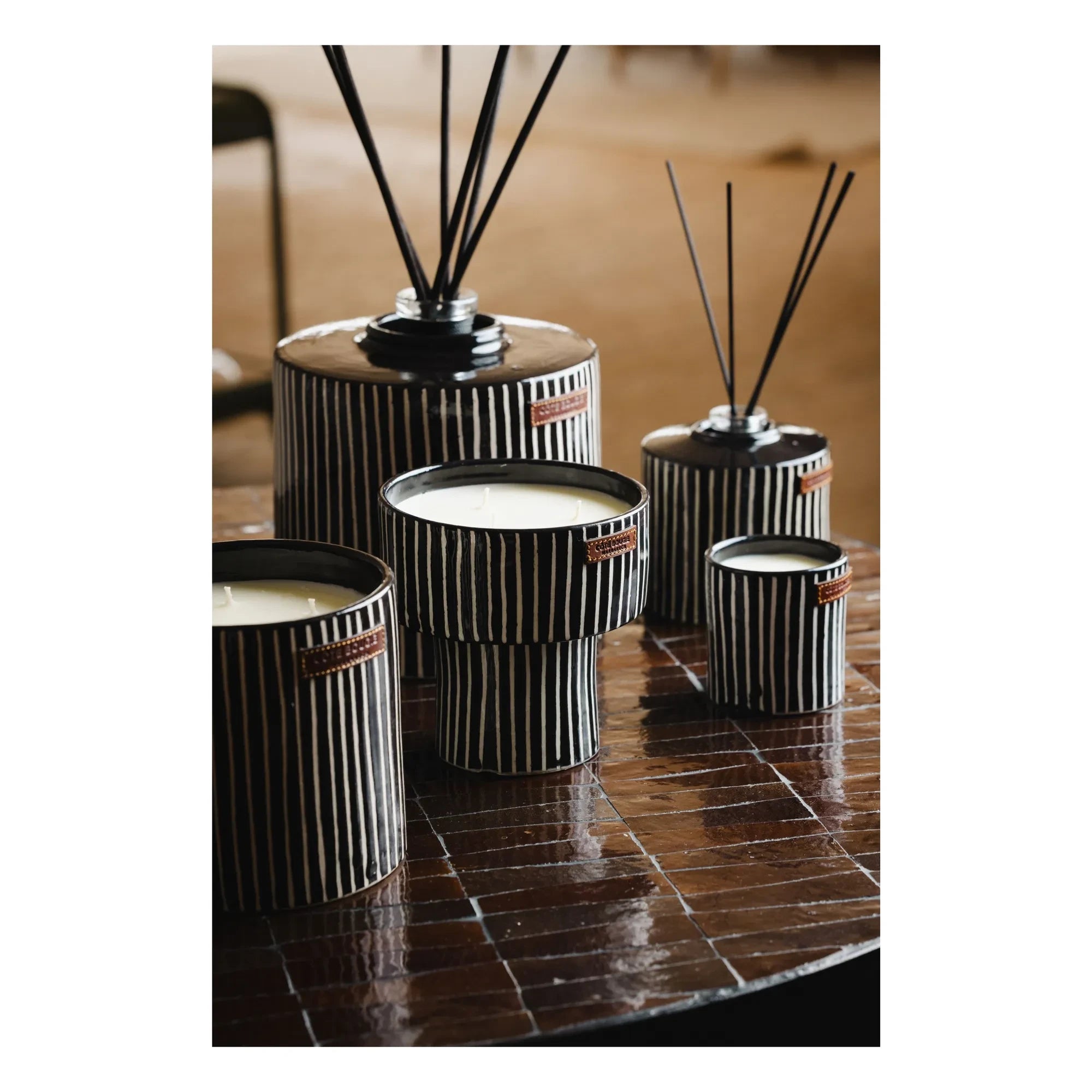 Côté Bougie - Cuenco con estampado de cebra - Mandarin Majorelle