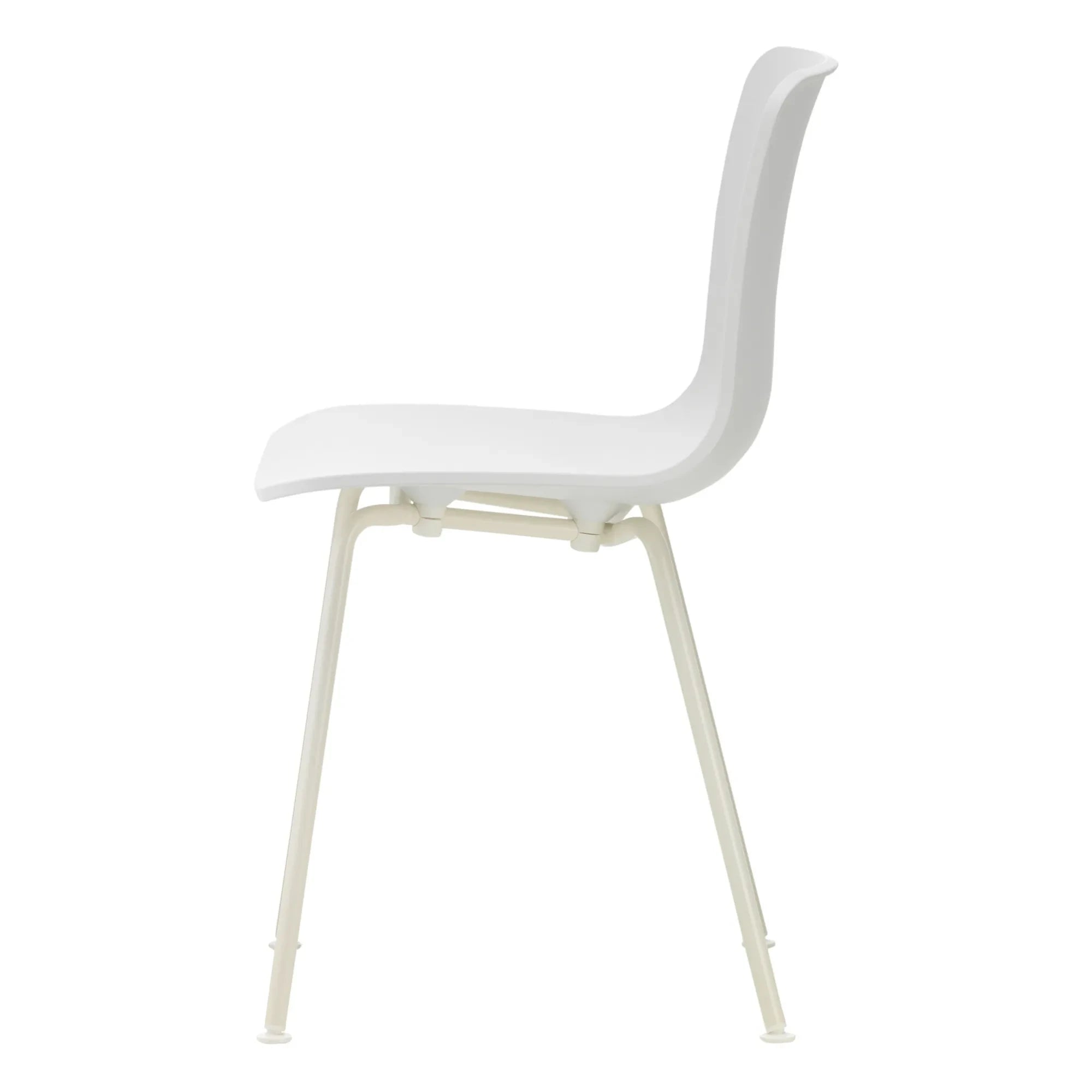 Vitra - Silla con patas de tubo Hal RE - Jasper Morrison | Algodón Blanco