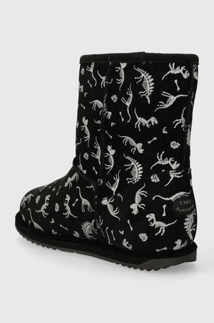 Emu Australia K12948 Reflective Dino Brumby Botas de invierno de cuero para niños