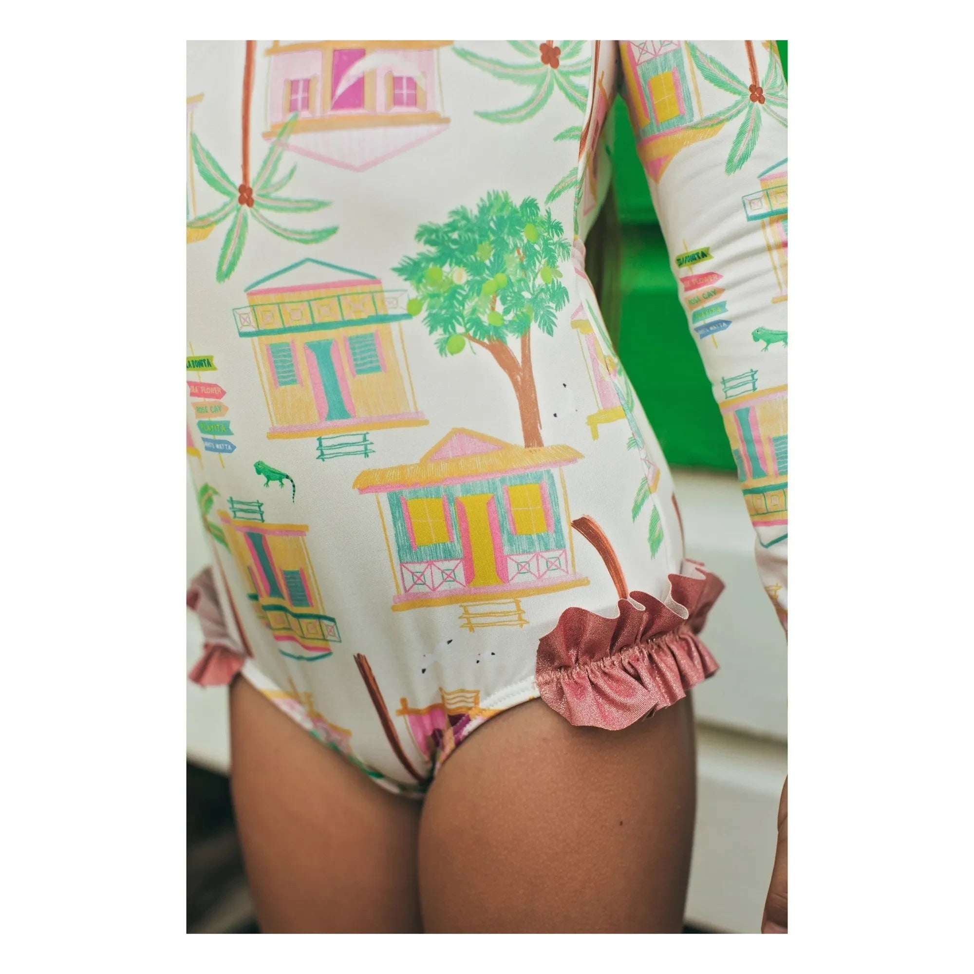 Pepita & Me - Alana Island Traje de baño de manga larga | Crudo
