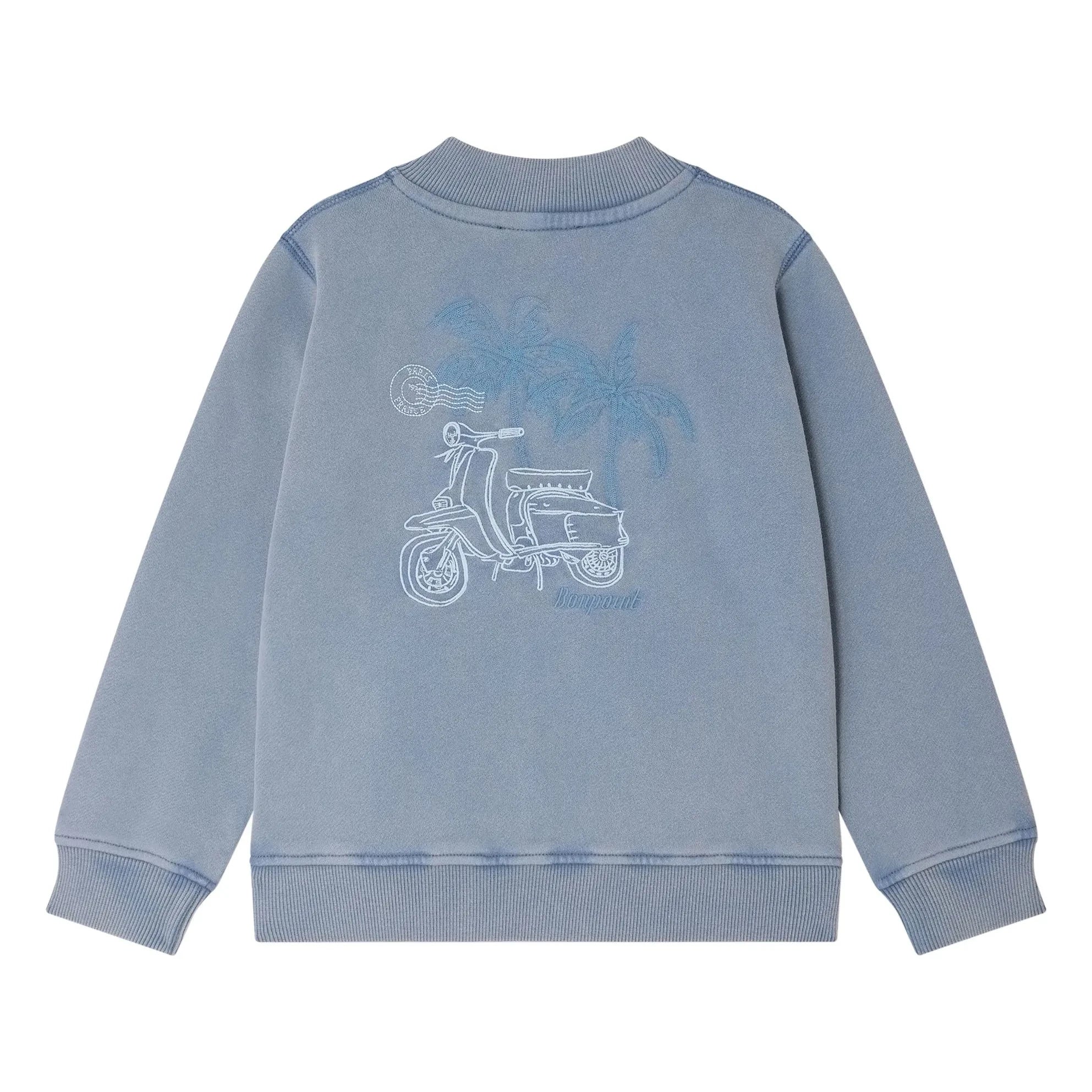 Bonpoint - Chaqueta bomber de algodón orgánico Loreto | Azul celeste