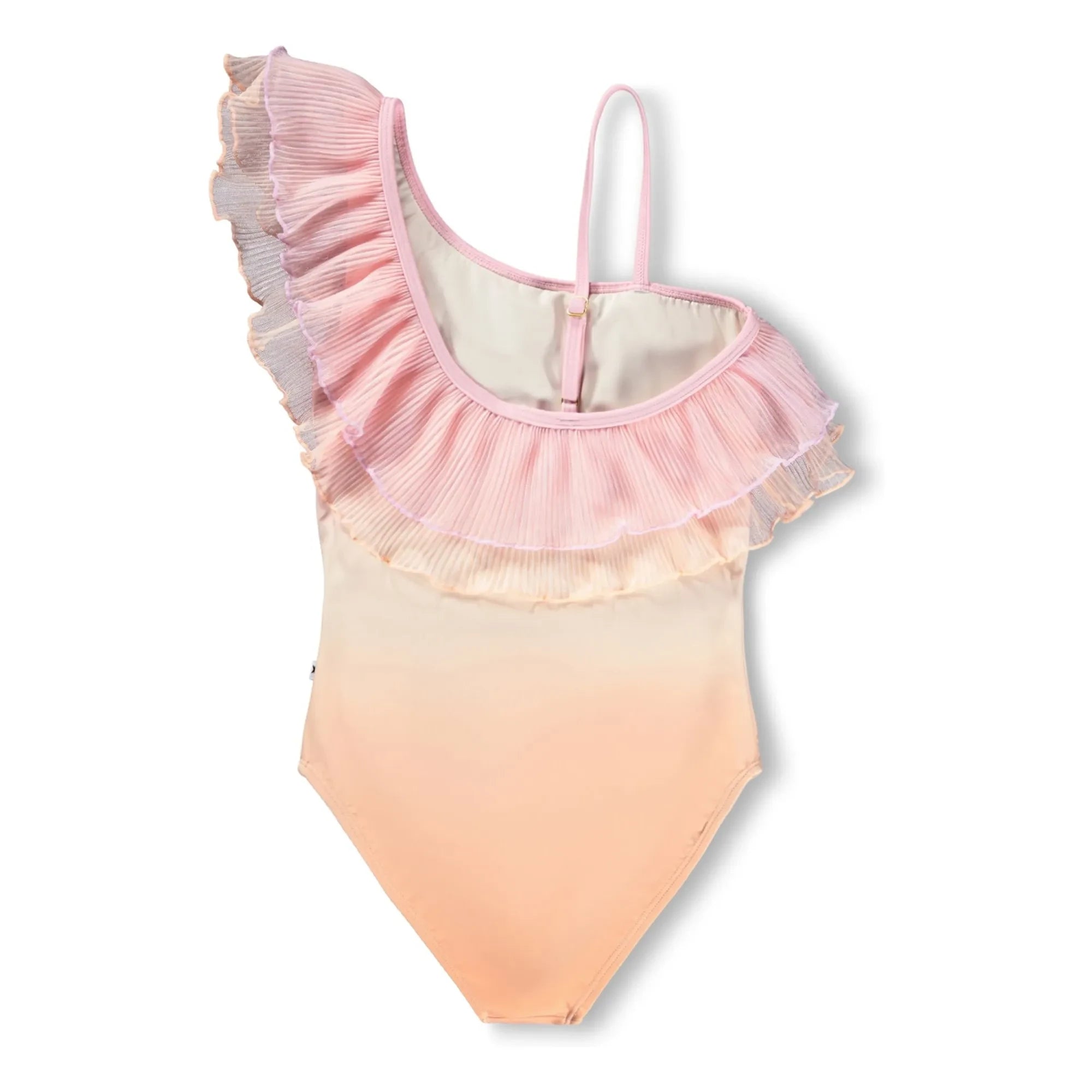 Molo - Nilla Traje de Baño Asimétrico con Volantes de Fibras Recicladas | Rosa Claro