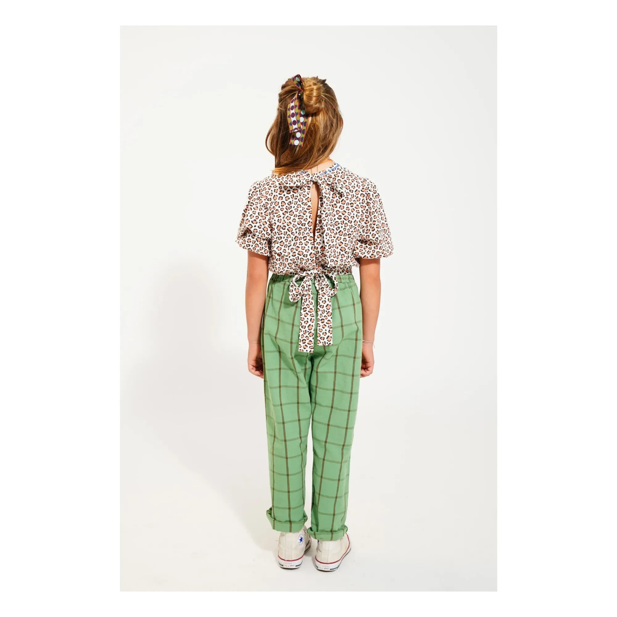 Piupiuchick - Blusa corta de leopardo de algodón orgánico | Crudo