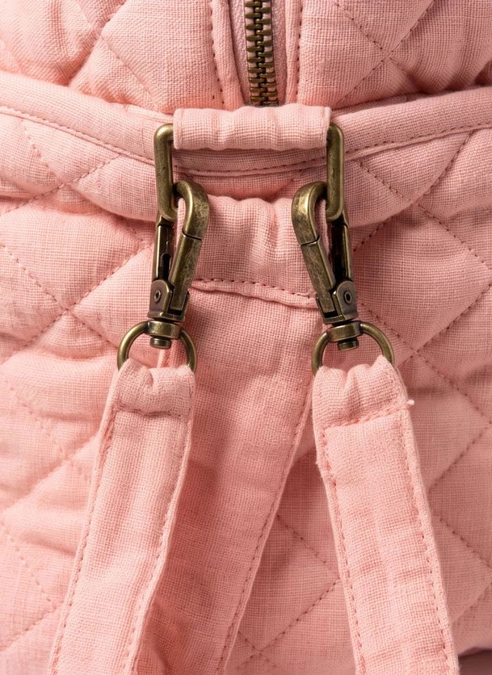 Editions Aimable - Bolsa de cuidado para bebés Suzanne | Gasa Vieja Rosa