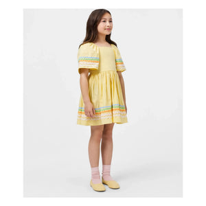 Vestido de algodón orgánico Molo Clotilde | Amarillo pálido