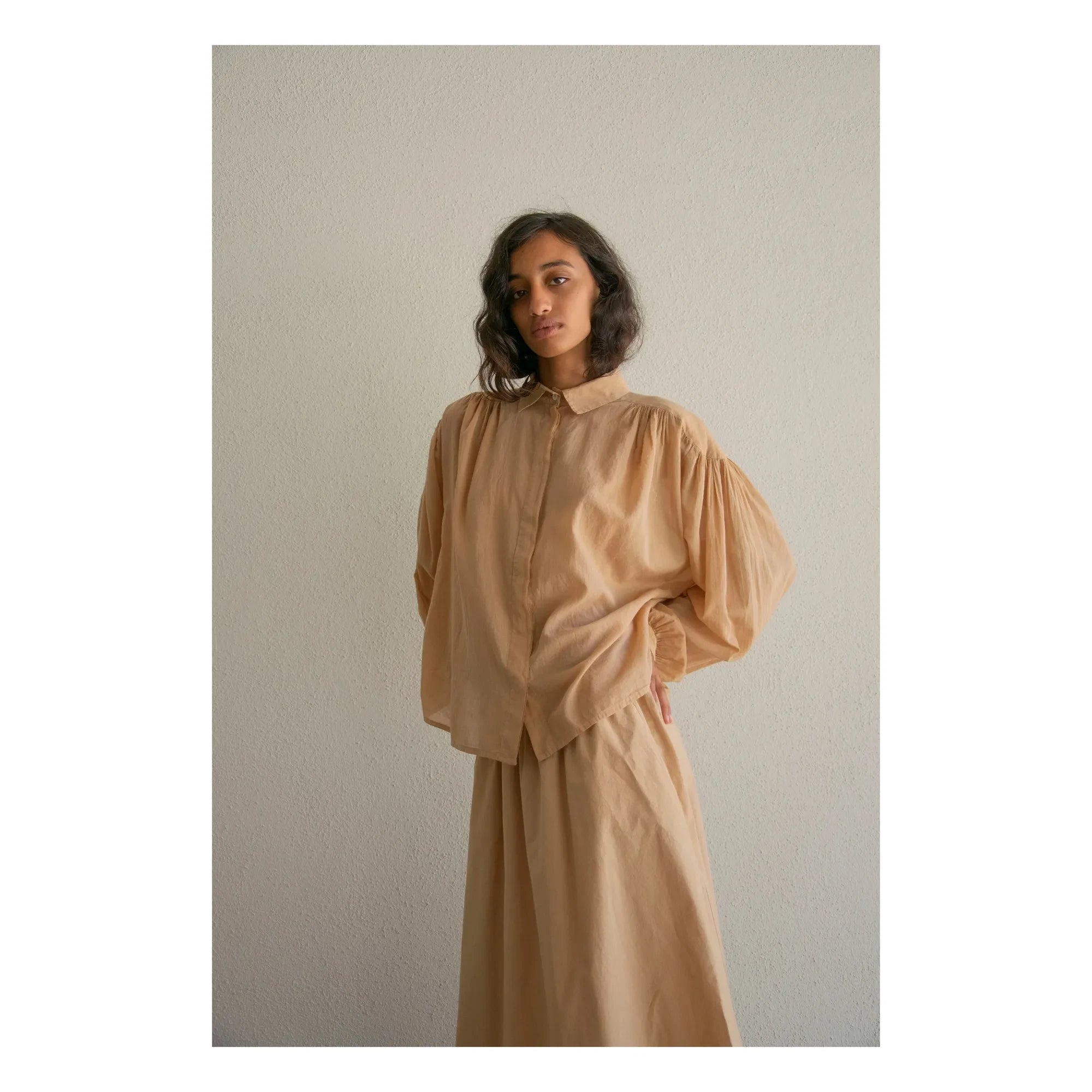 THEAVANT - Camisa Voile de Algodón Vintage | Ámbar