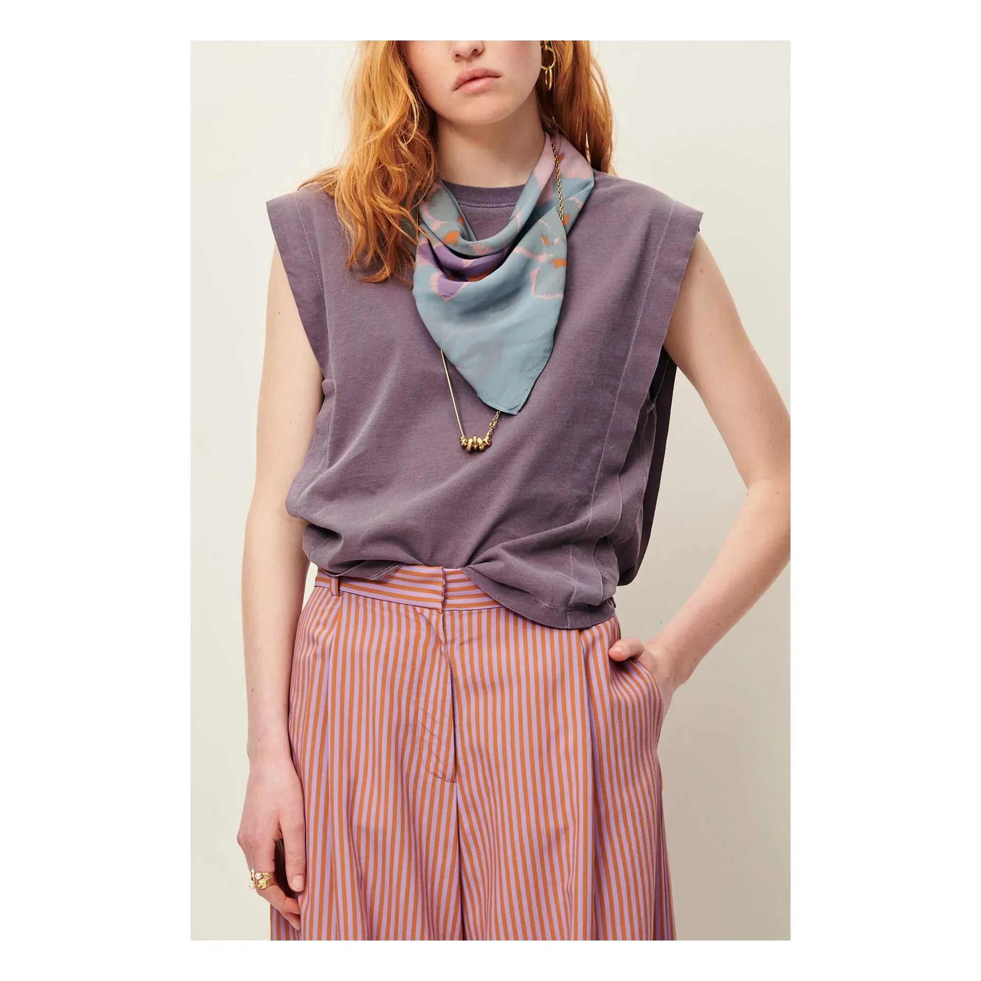 Sessùn - Camiseta de algodón Orlando | Morado