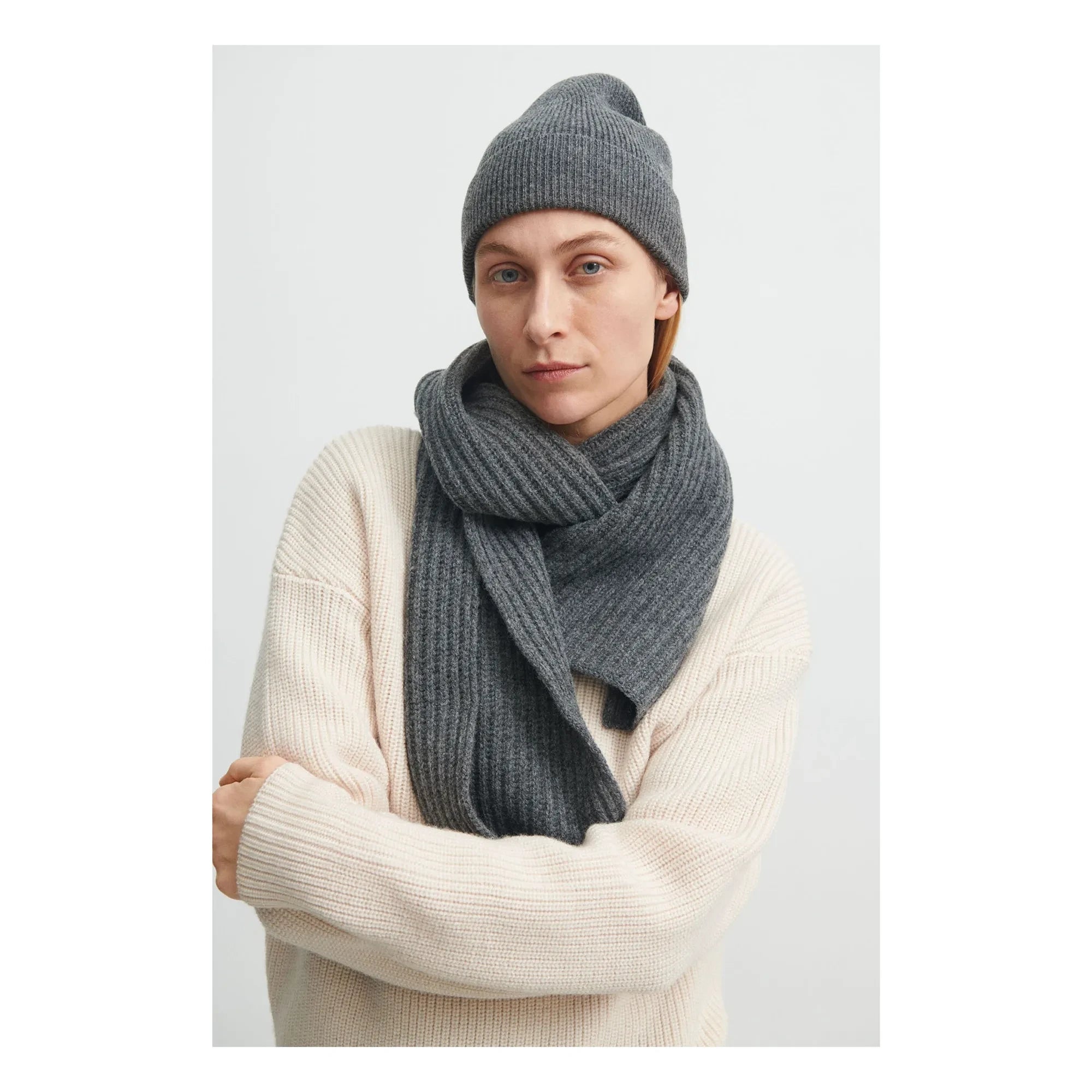 FUB - Gorro de lana - Colección para mujer | Gris