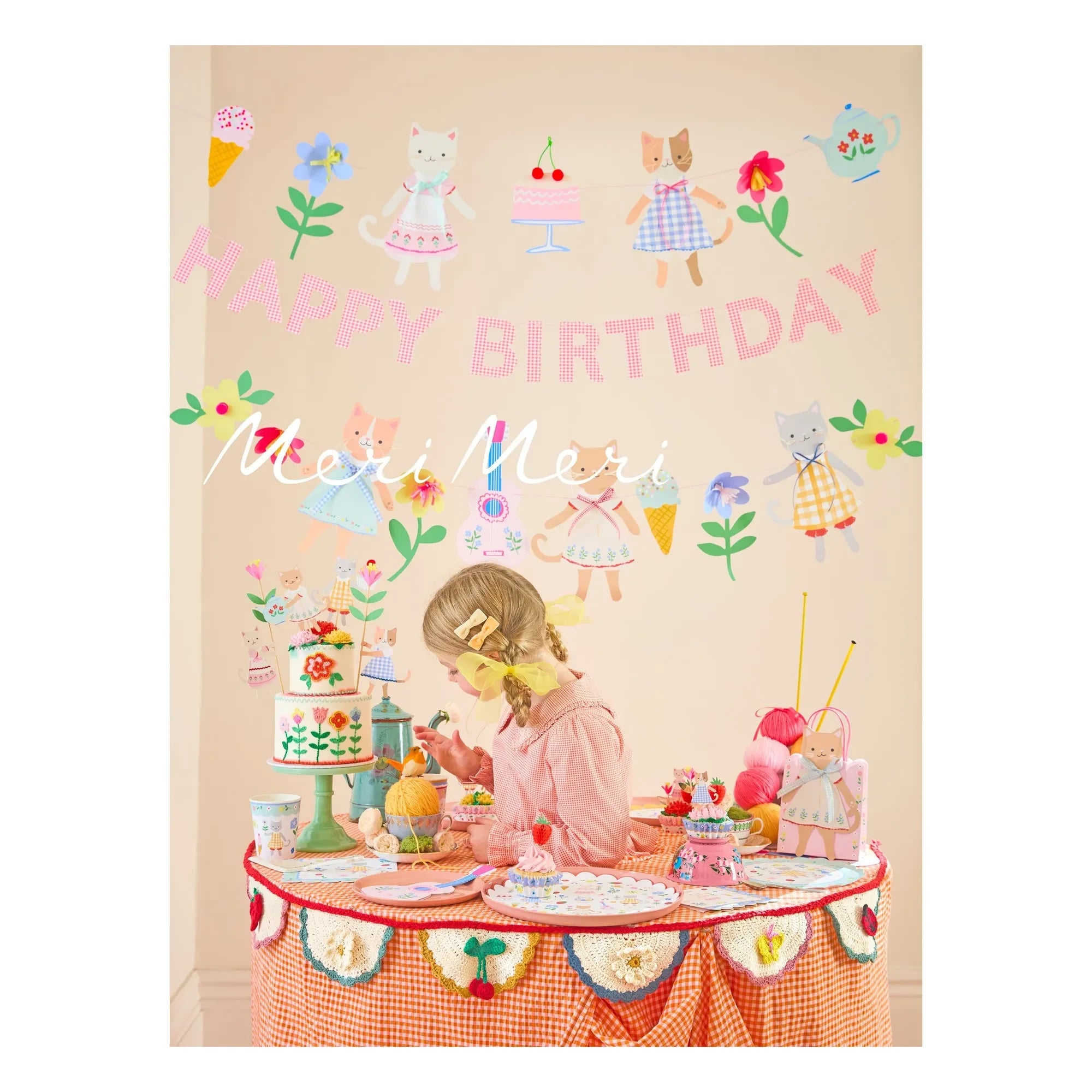 Meri Meri - Velas de cumpleaños Kitten Club - Paquete de 4 unidades