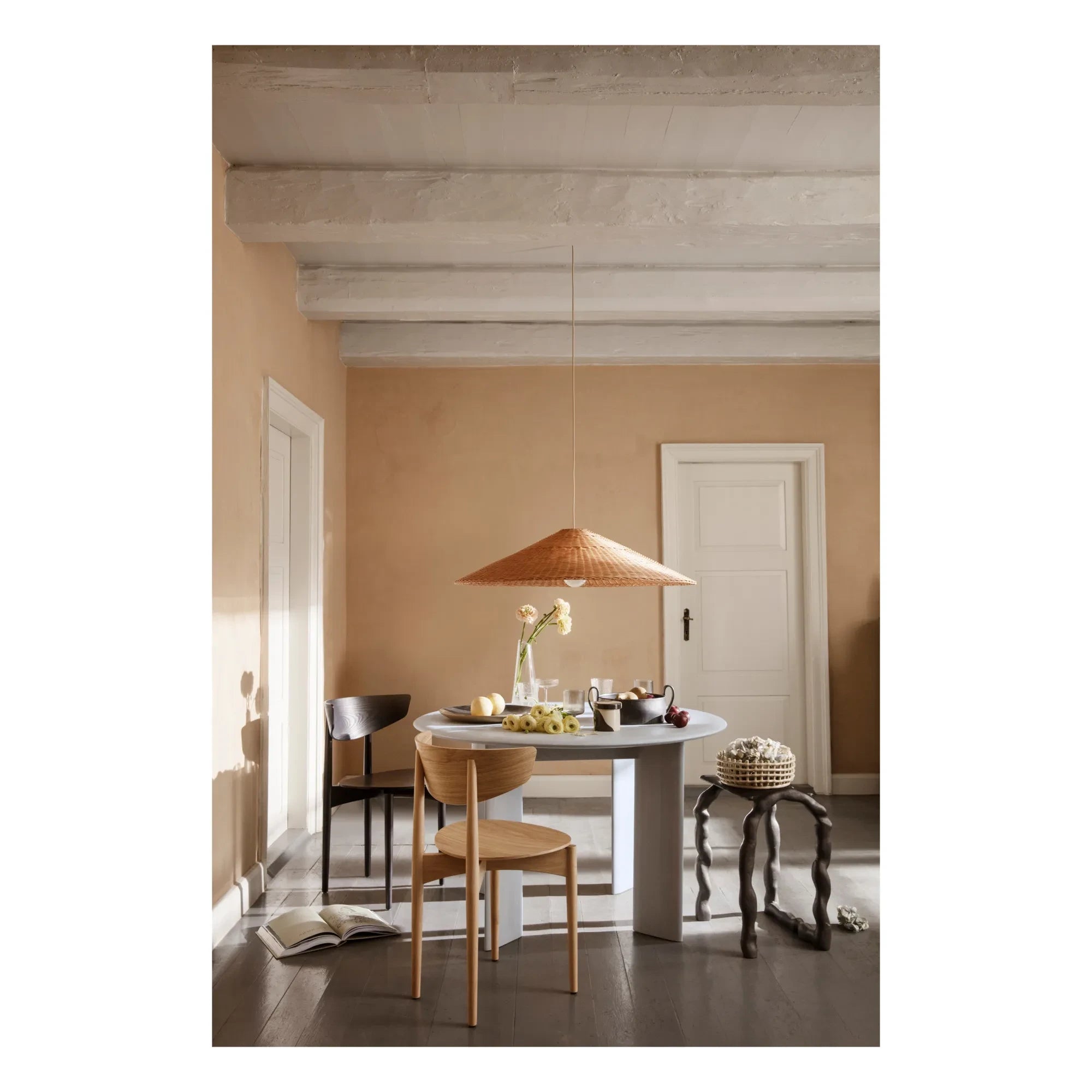 Ferm Living - Pantalla de lámpara de ratán Dou